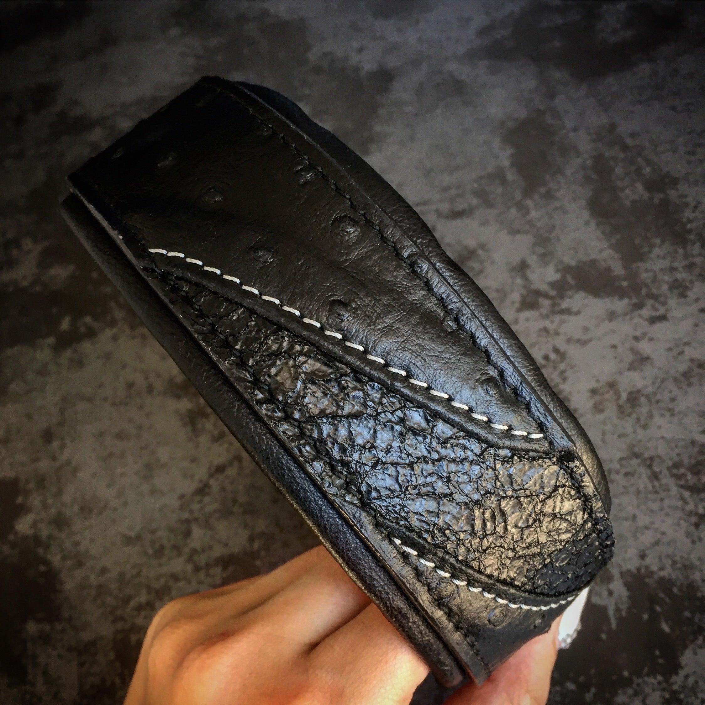 Collar Korona Black Edition — Cuero con Brillo | Bestia