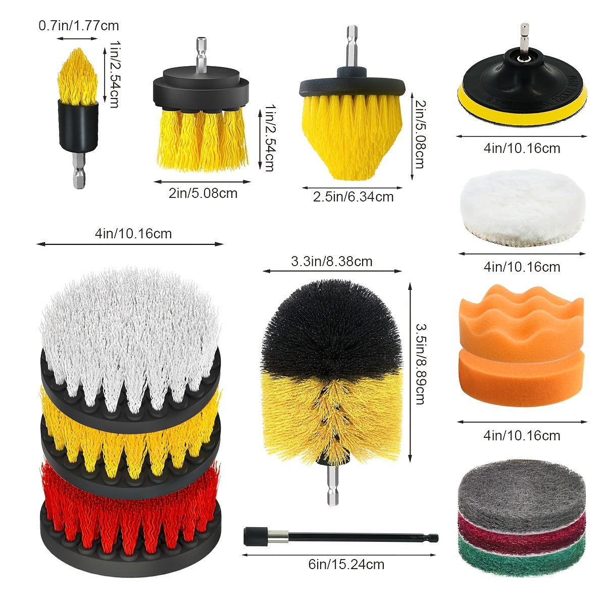 Kit Profesional de Limpieza 23 Piezas — Brochas y Pulidoras