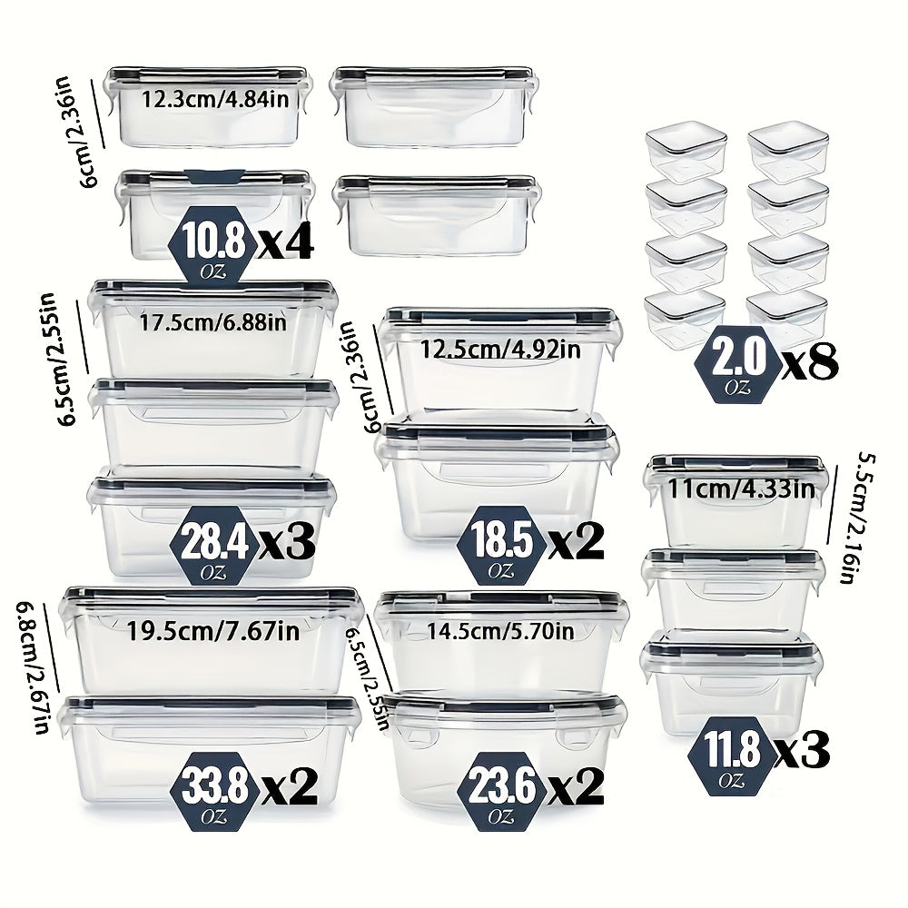 Set 24 Contenedores Herméticos para Meal Prep — Sin BPA