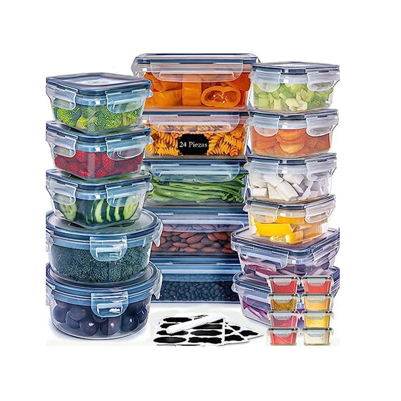 Set 24 Contenedores Herméticos para Meal Prep — Sin BPA